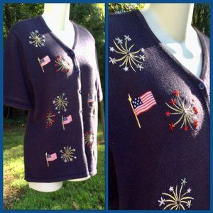 Patriotic Cardigan, sz L